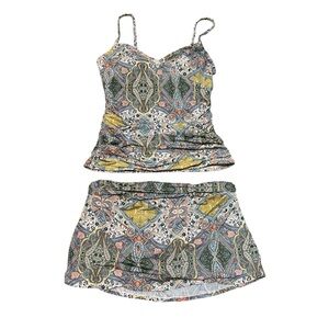 Garnet Hill Multicolor Paisley Tankini